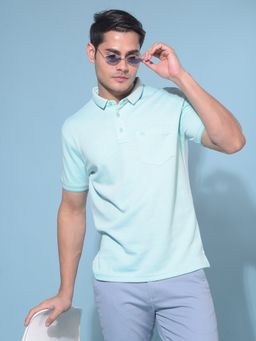 CRIMSOUNE CLUB - Men Green Cotton Polo T-Shirt