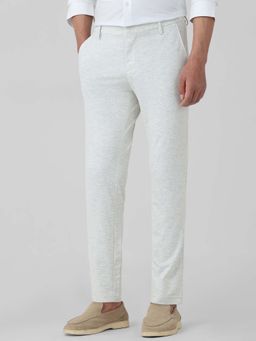 Mufti - Light Heather Grey Solid/Plain Chinos