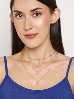 OOMPH - Gold Tone Multi Layer Necklace