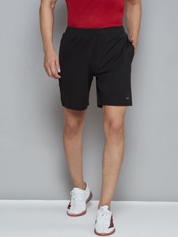Alcis - Men Black Solid Slim Fit Sports Shorts