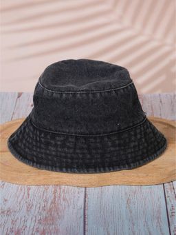 DukieKooky - Black Color Bucket Hat for Boys & Girls (M)