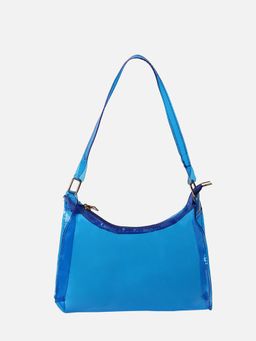 Haute Sauce - Women Neon Blue Trandparent Handbag