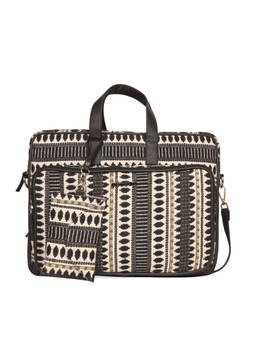 Astrid - Black Laptop Bag with Accessory Pouch