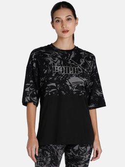 Puma - Power Colorblock Summer Womens Black T-shirt