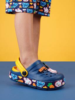 HOPPA - Sweden Kids Clogs Easterbunny2.0-Navy Blue