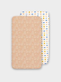 Mi Arcus - 100% Cotton Printed Baby Cot Sheets (Pack of 2) (2-6 Years)