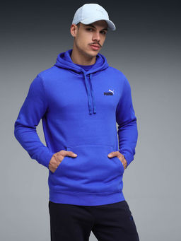 Puma - Blue Essentials 2 Color Men Logo Pullover Hoodie