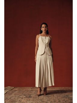 Sage By Mala - Epoque White Waistcoat Top