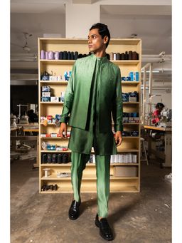 Project Bandi - Green Yara Open Nehru Jacket