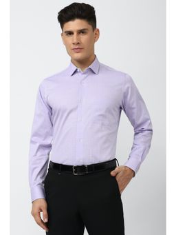 Van Heusen - Men Purple Regular Fit Print Full Sleeves Formal Shirt
