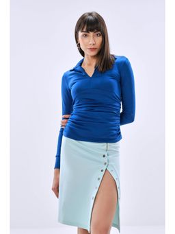 Qua - Ruched Jersey Top