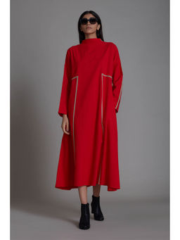 Mati - Red Piping Dress