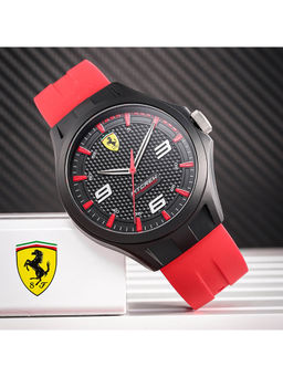 Scuderia Ferrari - Black Dial Round Analog Watch-0830676