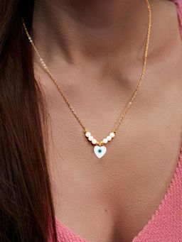 MINUTIAE - Gold-Plated Heart Shape Pendant Necklace for Womens