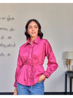 Style Island - Pink Wave Shirt for Women