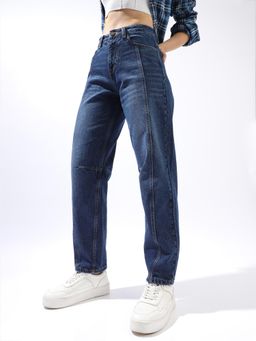 High Star - Women Blue Solid Jeans