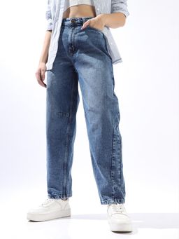 High Star - Women Blue Solid Jeans