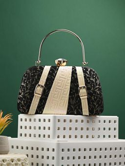 Toobacraft - Embellished Box Clutch - Gold