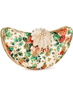 Toobacraft - Embroidered Box Clutch - Off White