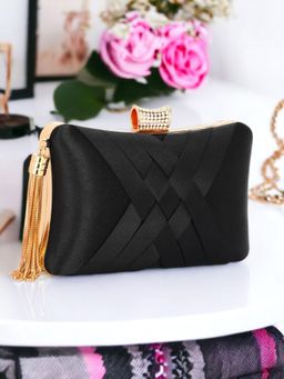 Toobacraft - Textured Box Clutch - Black