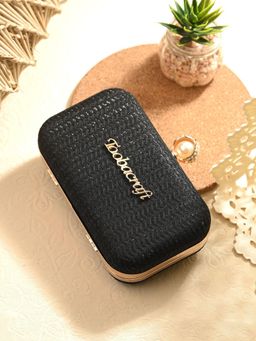 Toobacraft - Embellished Box Clutch - Black