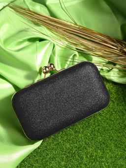 Toobacraft - Embellished Box Clutch - Black