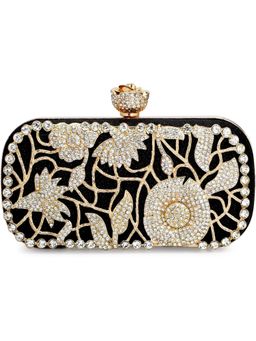 Toobacraft - Embellished Box Clutch - Black