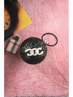 Toobacraft - Embroidered Box Clutch - Black