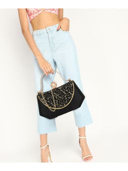 Toobacraft - Embellished Box Clutch - Black