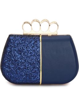Toobacraft - Embellished Box Clutch - Blue