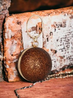 Toobacraft - Embellished Box Clutch - Brown