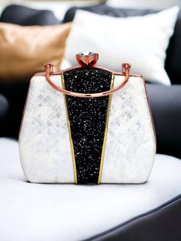 Toobacraft - Embellished Box Clutch - White