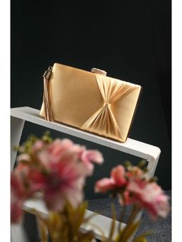 Toobacraft - Embellished Box Clutch - Gold
