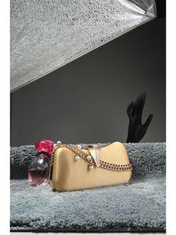 Toobacraft - Embellished Box Clutch - Gold