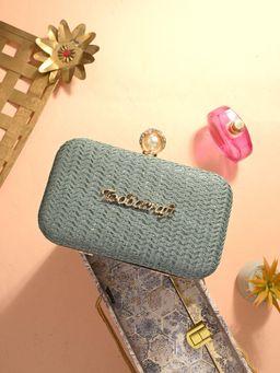 Toobacraft - Embellished Box Clutch - Green