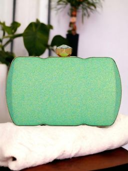 Toobacraft - Embellished Box Clutch - Green