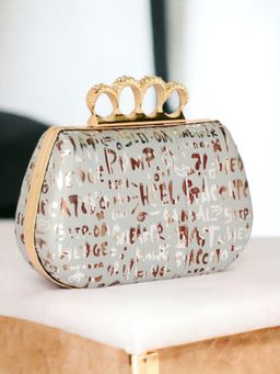 Toobacraft - Printed Box Clutch - Grey