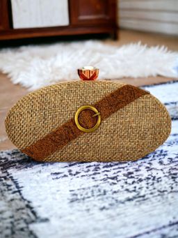Toobacraft - Textured Box Clutch - Brown