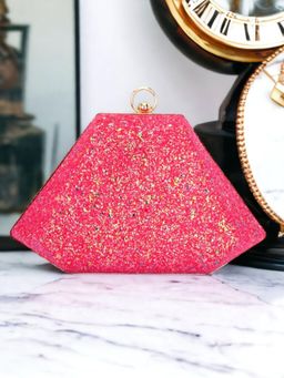 Toobacraft - Embellished Box Clutch - Pink