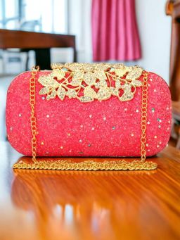 Toobacraft - Embellished Box Clutch - Pink