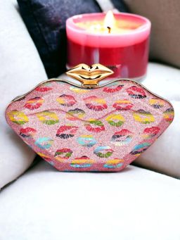 Toobacraft - Embellished Box Clutch - Pink