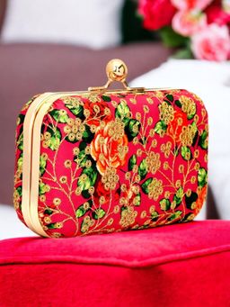 Toobacraft - Embroidered Box Clutch