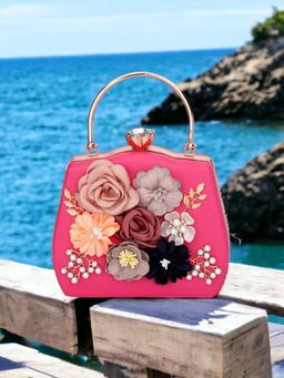 Toobacraft - Embellished Box Clutch - Pink