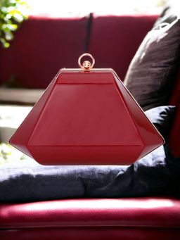 Toobacraft - Pyramid Box Clutch - Red
