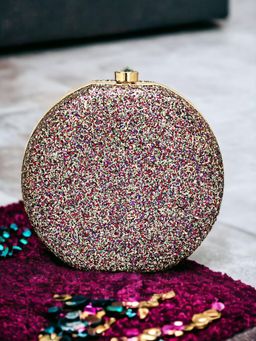 Toobacraft - Embellished Box Clutch - Multi-Color