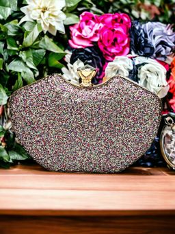 Toobacraft - Embellished Box Clutch - Multi-Color