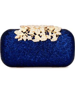 Toobacraft - Embellished Box Clutch - Blue