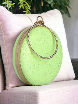Toobacraft - Embellished Box Clutch - Green