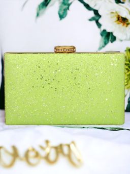 Toobacraft - Embellished Box Clutch - Green