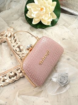 Toobacraft - Embellished Box Clutch - Pink